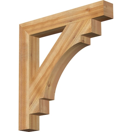 Ekena Millwork Merced Block Rough Sawn Bracket, Western Red Cedar, 4"W x 30"D x 30"H BKT04X30X30MRC05RWR